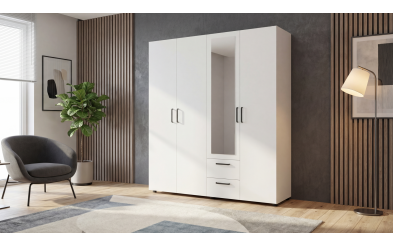 Dulap cu bara pentru umerase si rafturi Bruno L 2 Dulap cu bara pentru umerase si rafturi